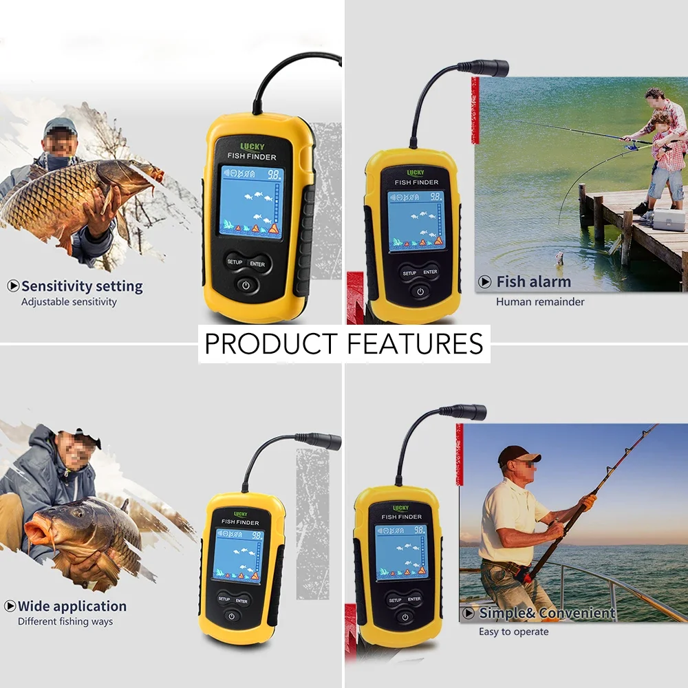 Lucky LCD pantalla a Color por - Fishing Depth Finder reseña y precio
