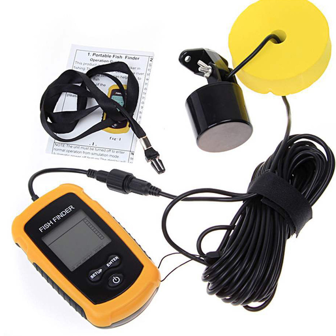Sonda de Pesca Portátil con Al - Fishing Depth Finder reseña y precio