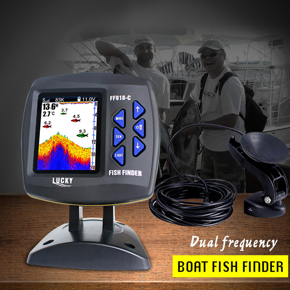 Localizador de peces con cable - Fishing Depth Finder reseña y precio